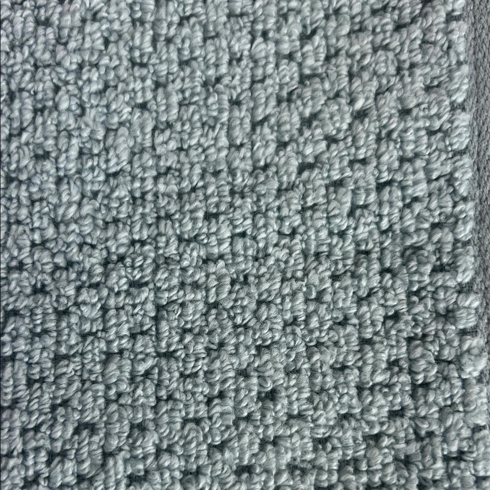 2 Pc Rachel Zoe Bath Towels Oversized Light Blue Ribbed Soft 100% Cotton NEW